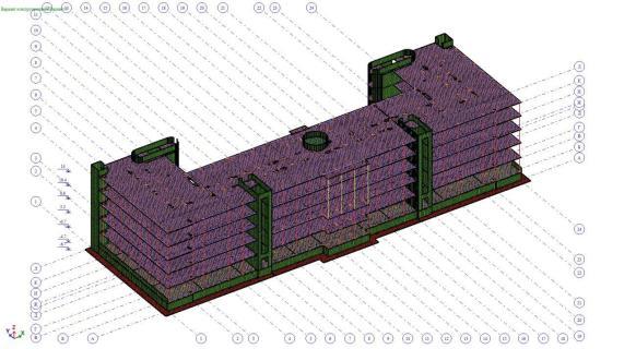 Structural calculation model of the Ust-Labinsk campus