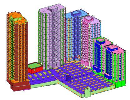 Structural calculation model of Khersonskaya 10